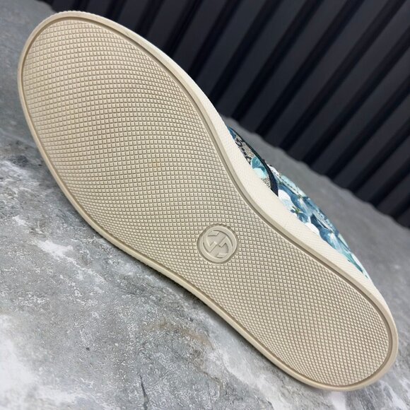 GUCCI Bloom Flower Print Blue GG Supreme Canvas Slip-on 8.5 G or 9 US 42.5 EU - Picture 13 of 16